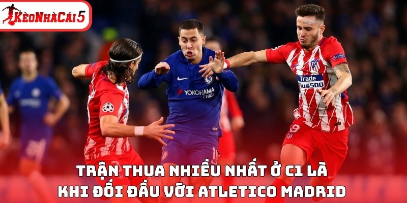 Trận thua nhiều nhất ở C1 là khi đối đầu với Atletico Madrid 